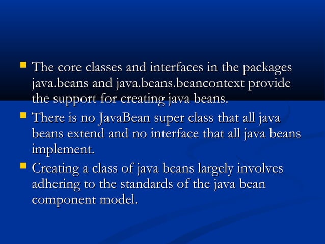 Introduction Of Java Beans Introduction Of Java Beans
