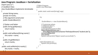 ADVANCED JAVA-JAVA BEANS-CUSTOMIZER-PERSISTENCE-SERIALIZATION | PDF