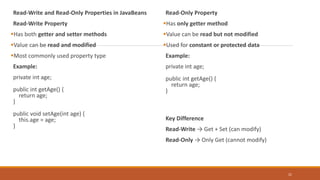 ADVANCED JAVA-JAVA BEANS-CUSTOMIZER-PERSISTENCE-SERIALIZATION | PDF