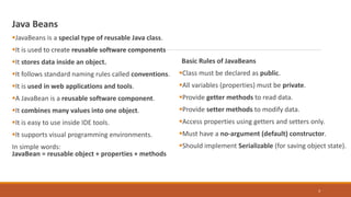ADVANCED JAVA-JAVA BEANS-CUSTOMIZER-PERSISTENCE-SERIALIZATION | PDF