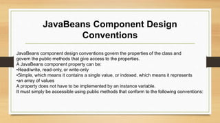 Java Beans Unit 4(part 2) | PPTX
