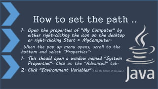 How to install Java and how to set the path | PPTX