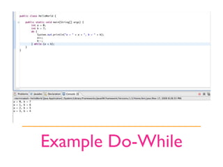 Example Do-While
 