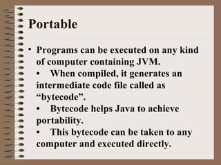 Java buzzwords | PPT | Programming Languages | Computing