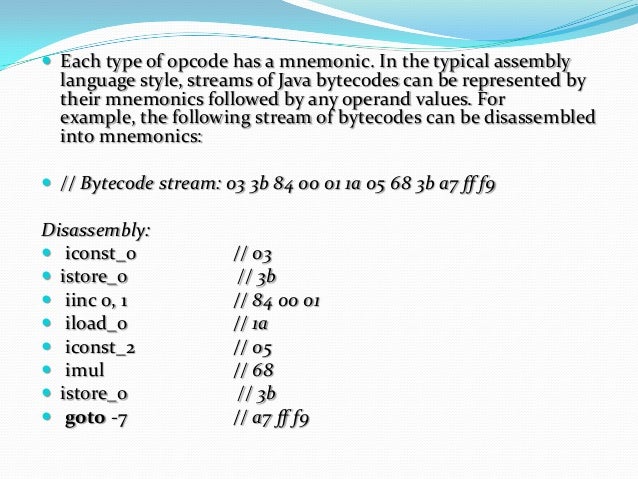 Java byte code & virtual machine