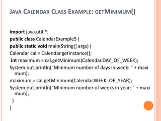 Java calendar | PPT