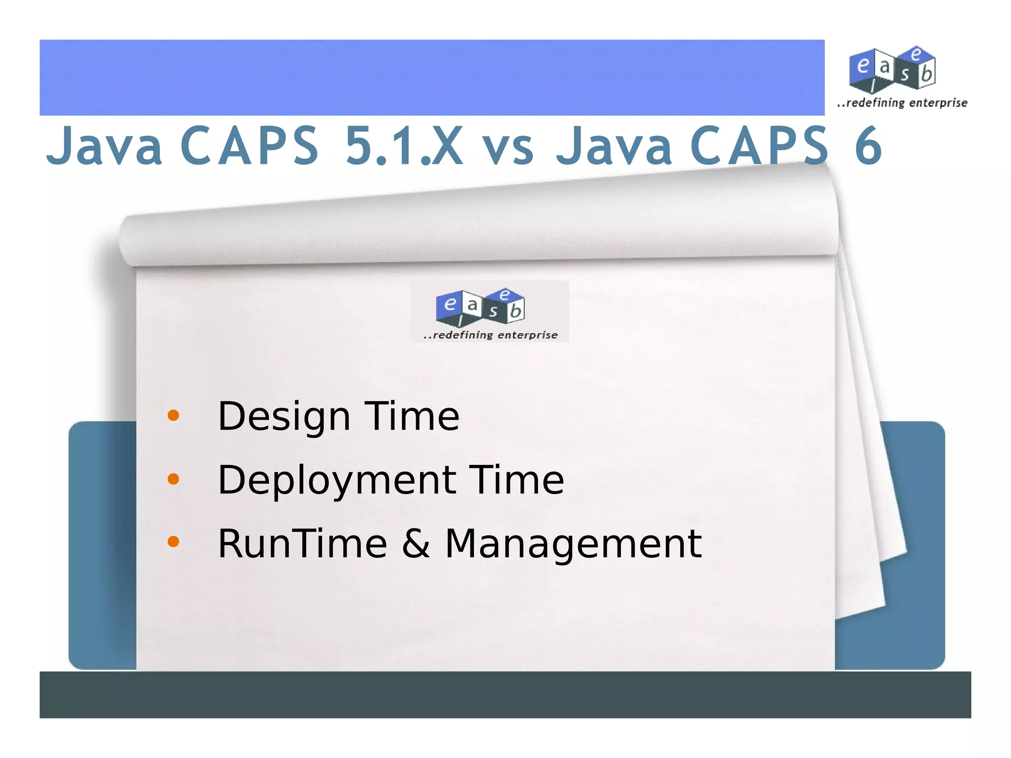 Java Caps5.1.X vs JavaCAPS 6