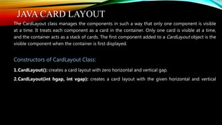 Java card and flow layout | PPT