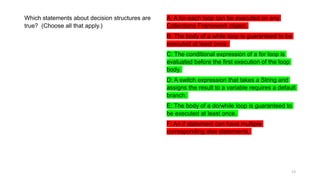Chapter 3 of Java 17 Certification sample questions | PPTX