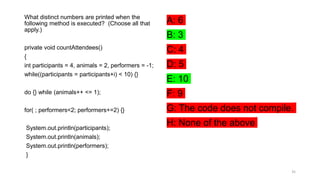 Animals Chapter 3 of Java 17 Certification sample questions | PPTX