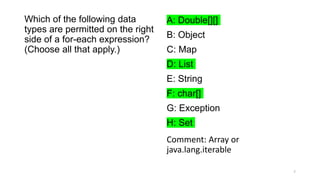 Chapter 3 of Java 17 Certification sample questions | PPTX
