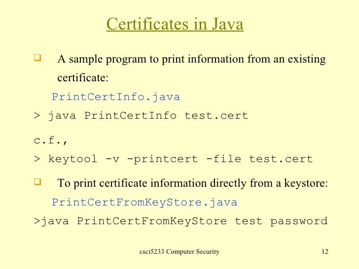 keystore certificate with generate existing Cert Pki Java keystore certificate with generate existing Cert Pki Java