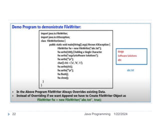 1/22/2024
Java Programming
22
 