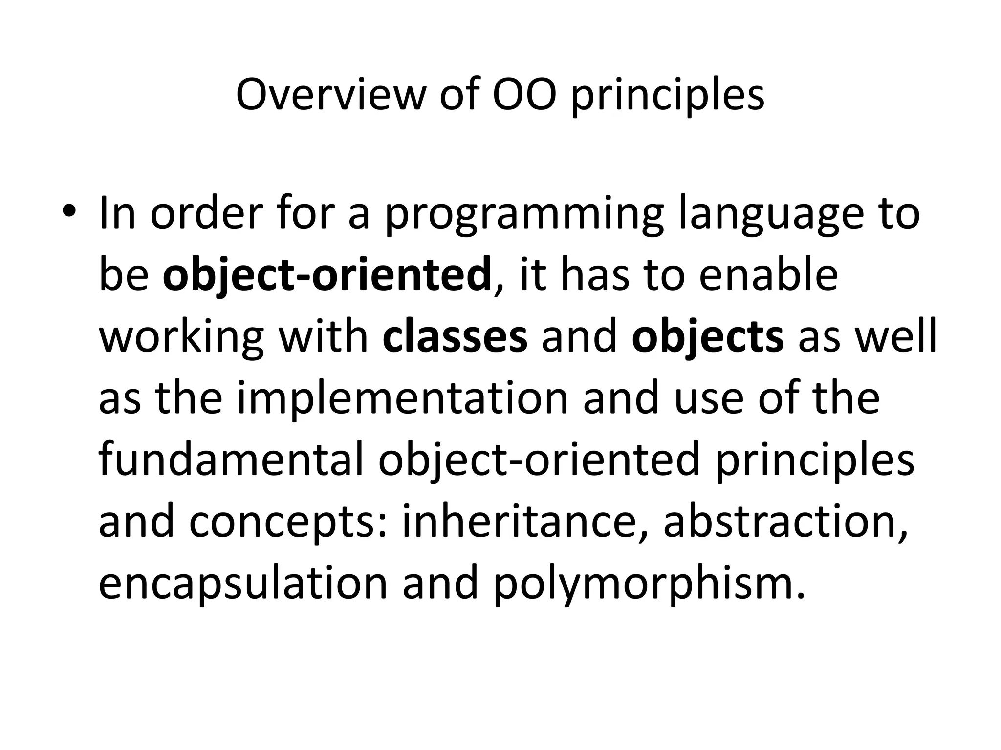 object oriented programming examples | PPT
