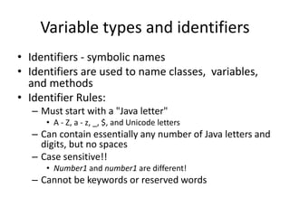 Java chapter 2 | PPT