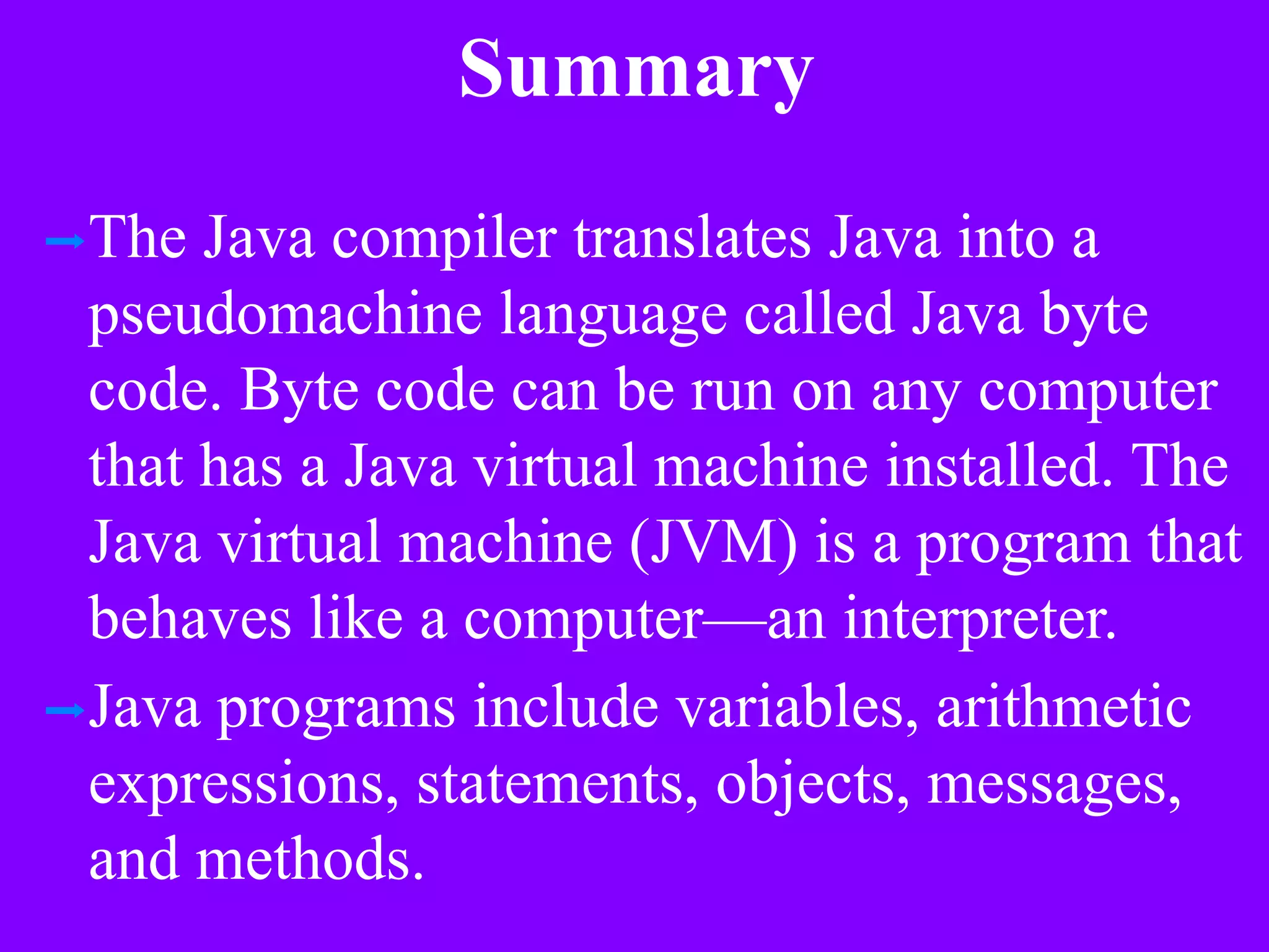 Java Chapter 2 Overview.ppt | Programming Languages | Computing