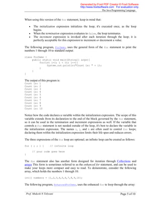 Java chapter 5 | PDF