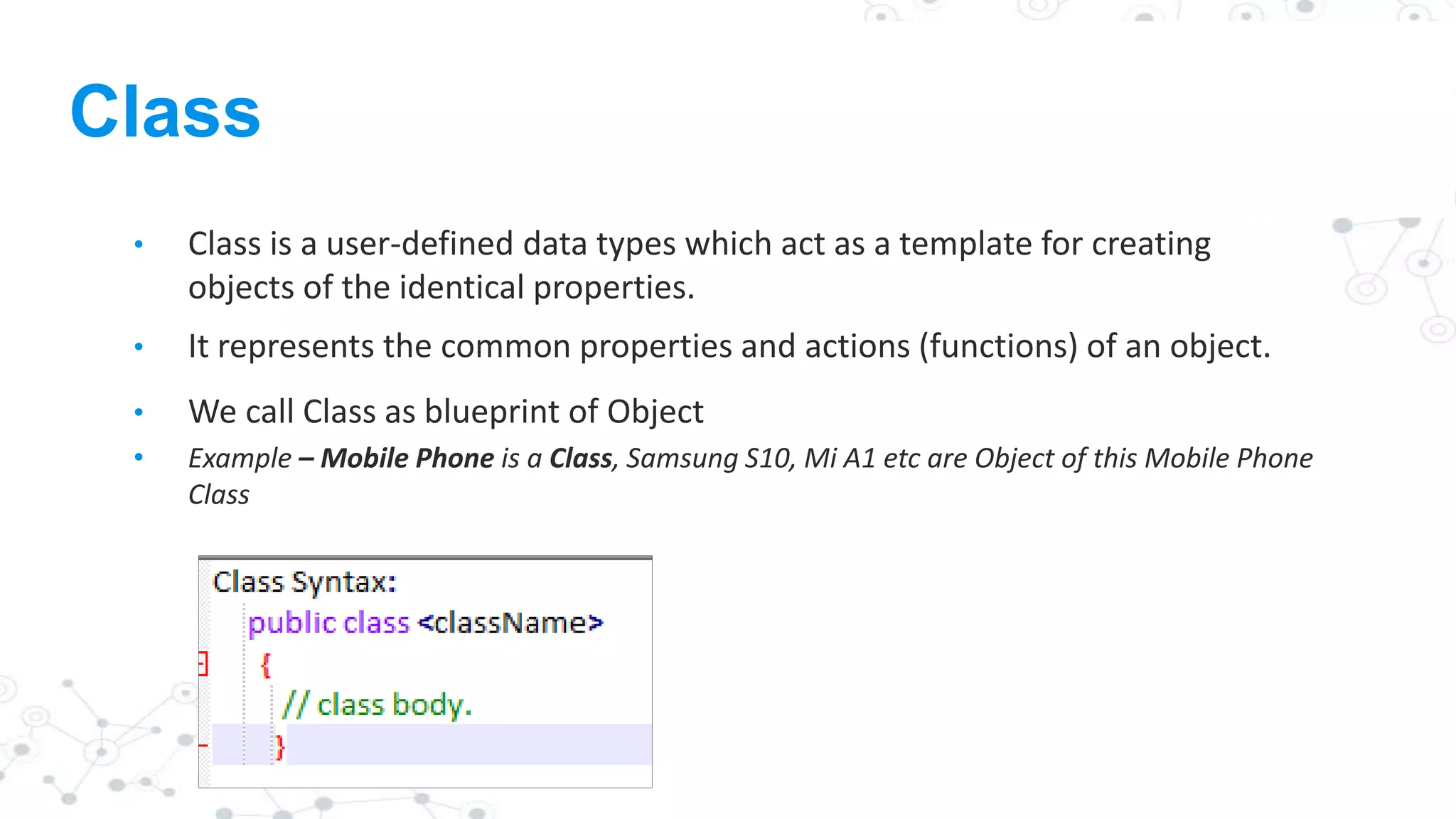 Java class & object | PPT