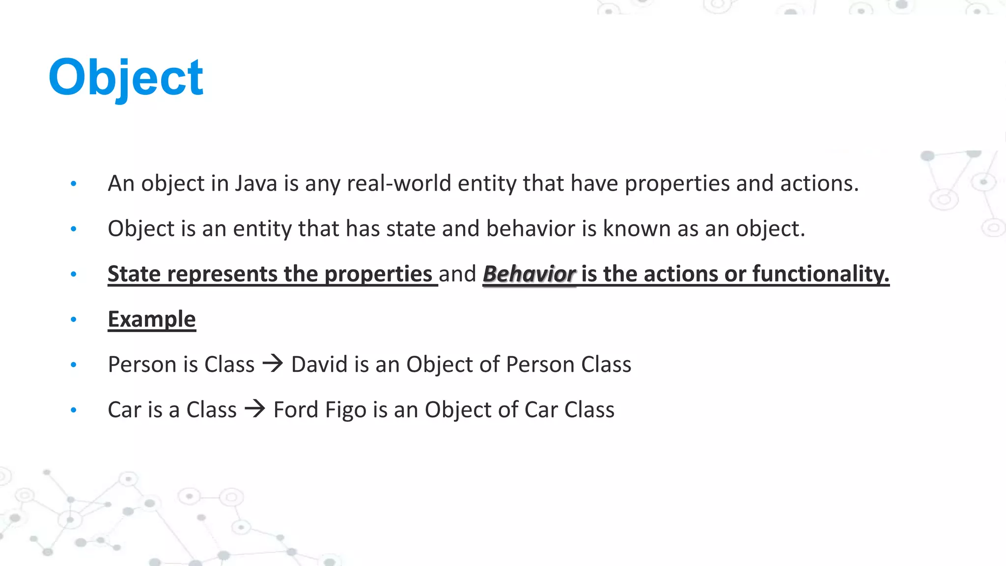 Java class & object | PPT