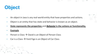 Java class & object | PPT