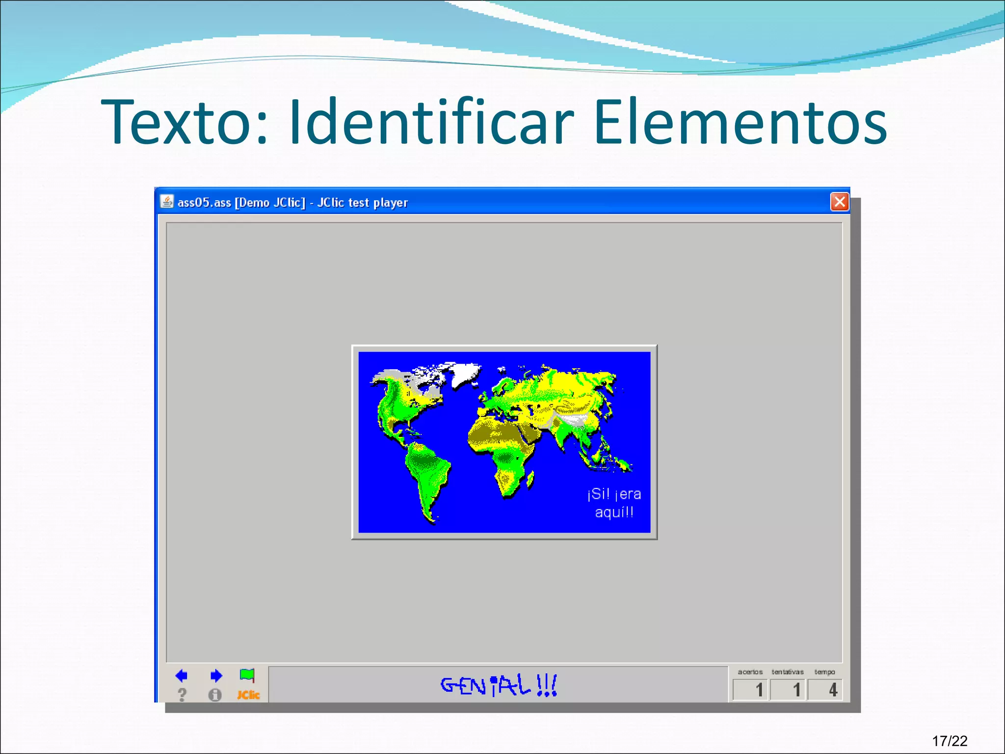 Texto: Identificar Elementos 17/22 