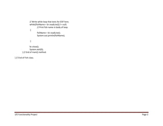 Java Code For Sample Projects I/O | PPT