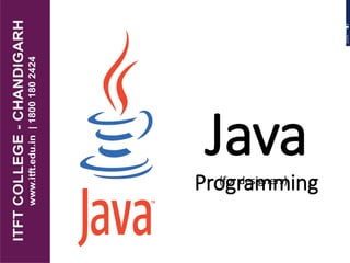 Java
Programming(for designers)
 