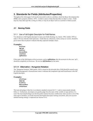 Javacodingstandards | PDF