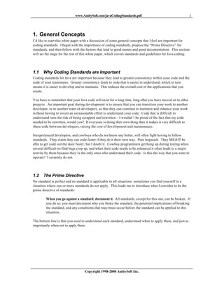 Javacodingstandards | PDF