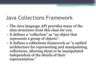 Java collections | PPTX | Programming Languages | Computing