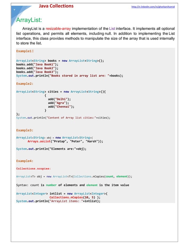 Java collections | PDF | Programming Languages | Computing