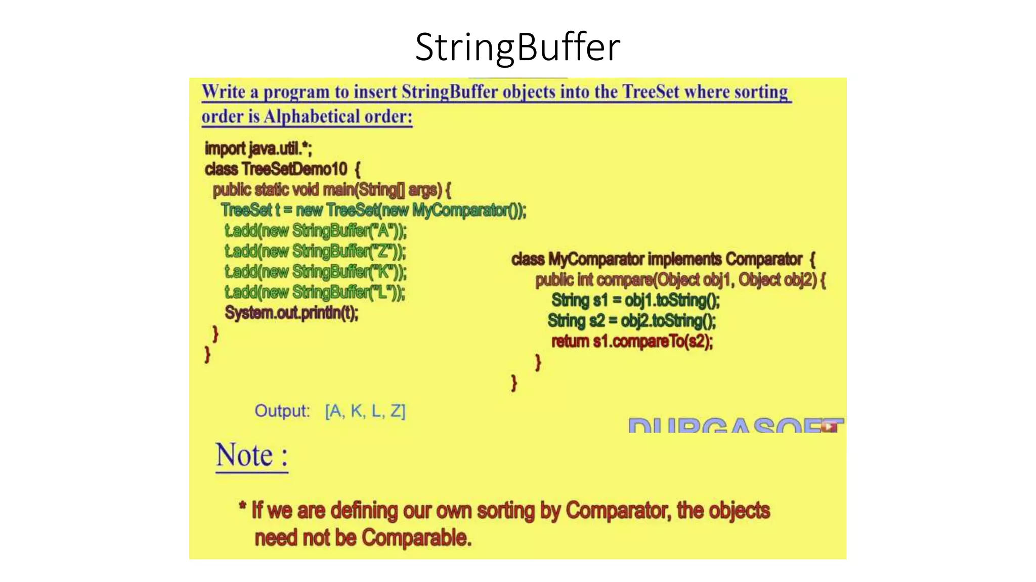 StringBuffer
 