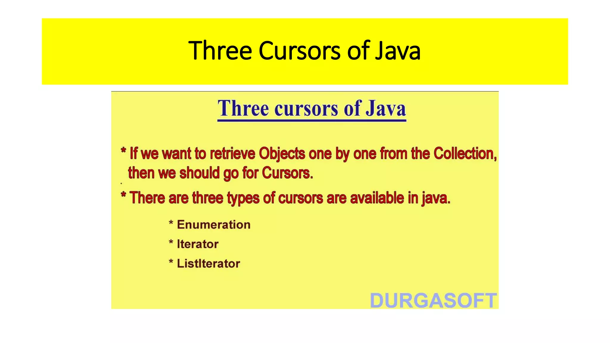 Three Cursors of Java
 
