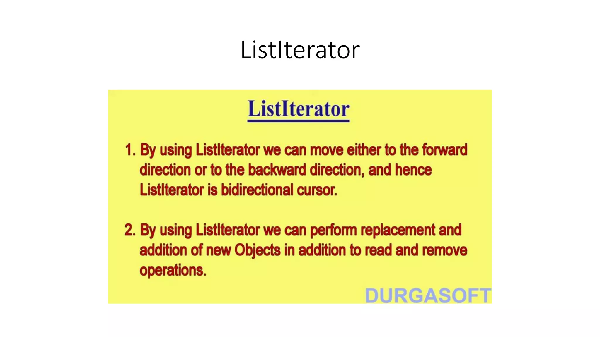 ListIterator
 