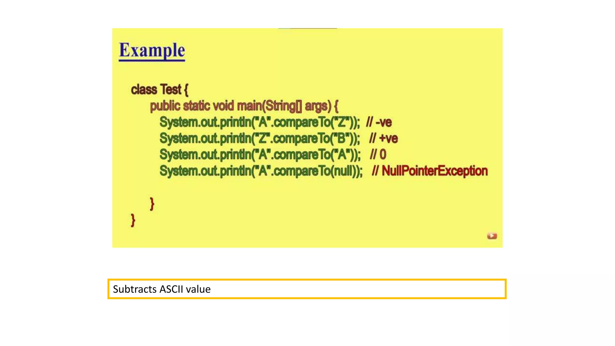 Subtracts ASCII value
 