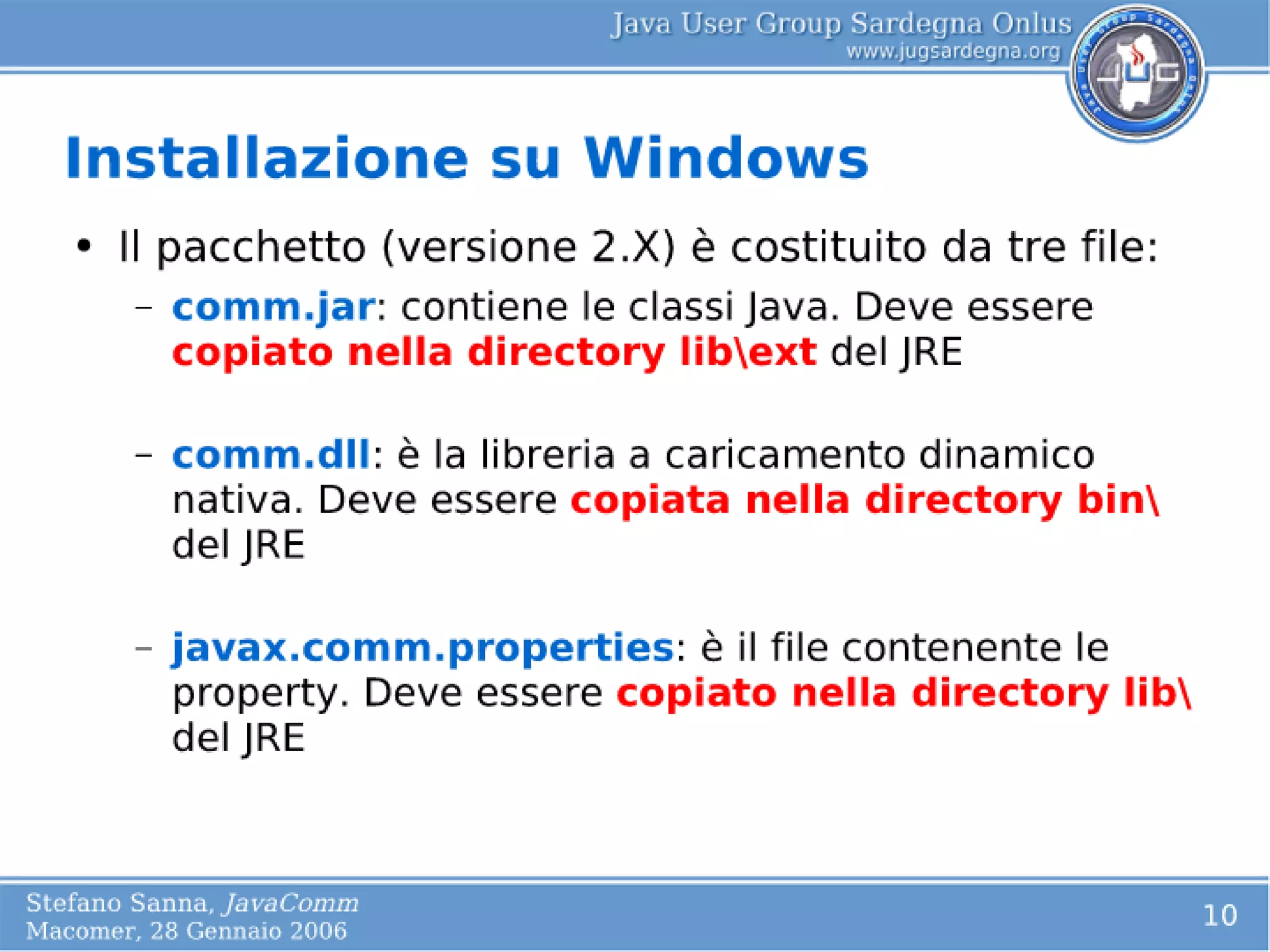 JavaComm