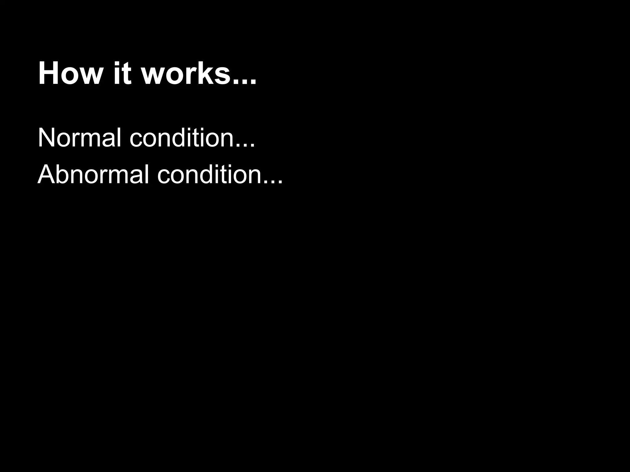 How it works...
Normal condition...
Abnormal condition...
 