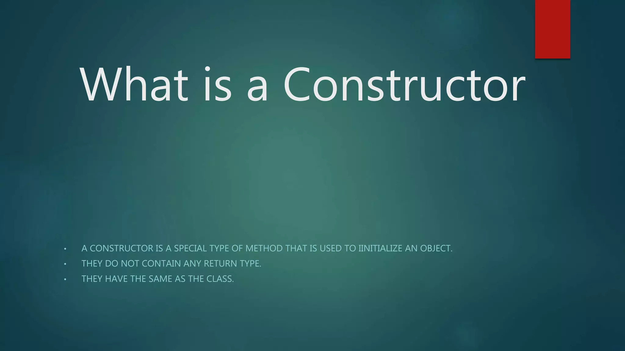 Java constructors | PPT