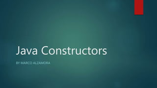 Java constructors | PPT