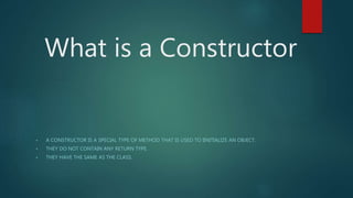 Java constructors | PPT