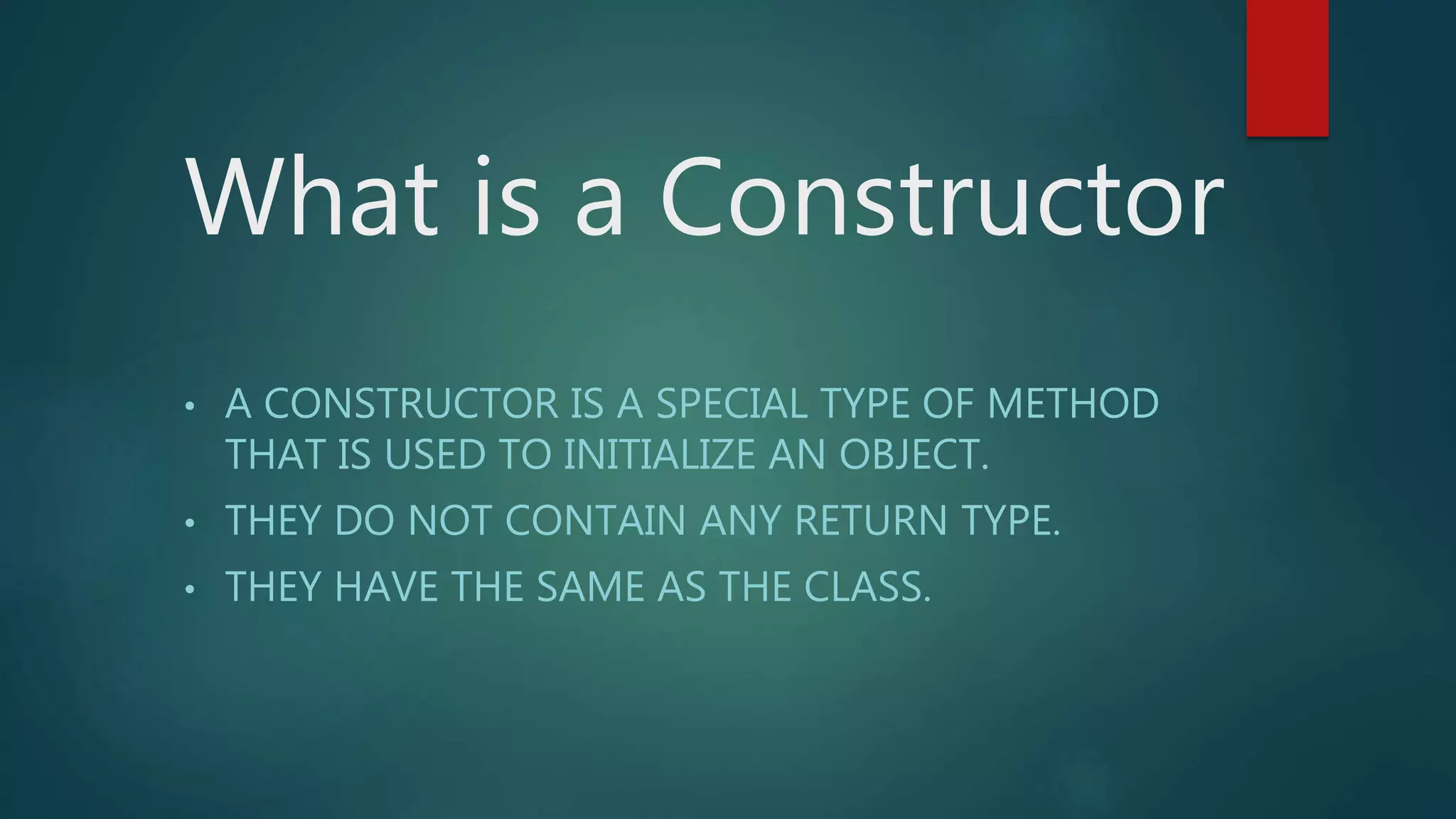 Java constructors | PPT