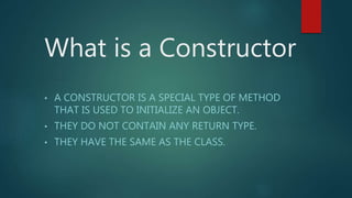 Java constructors | PPT