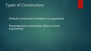 Java constructors | PPTX