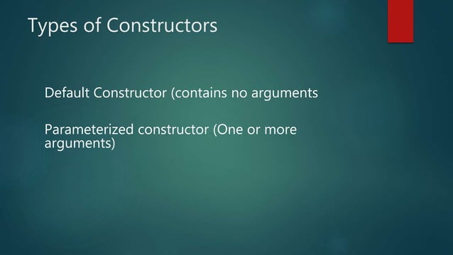 Java constructors | PPT