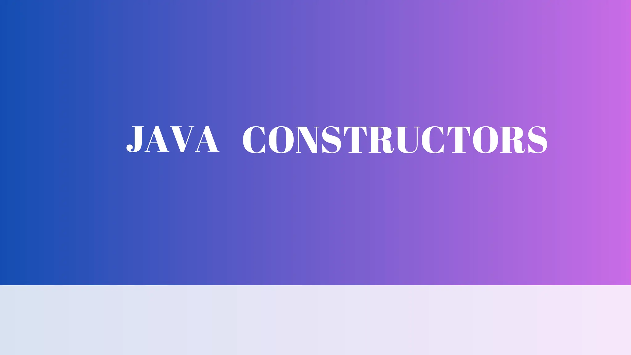 Java constructors and types with examples | PPT