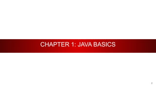 CHAPTER 1: JAVA BASICS
2
 