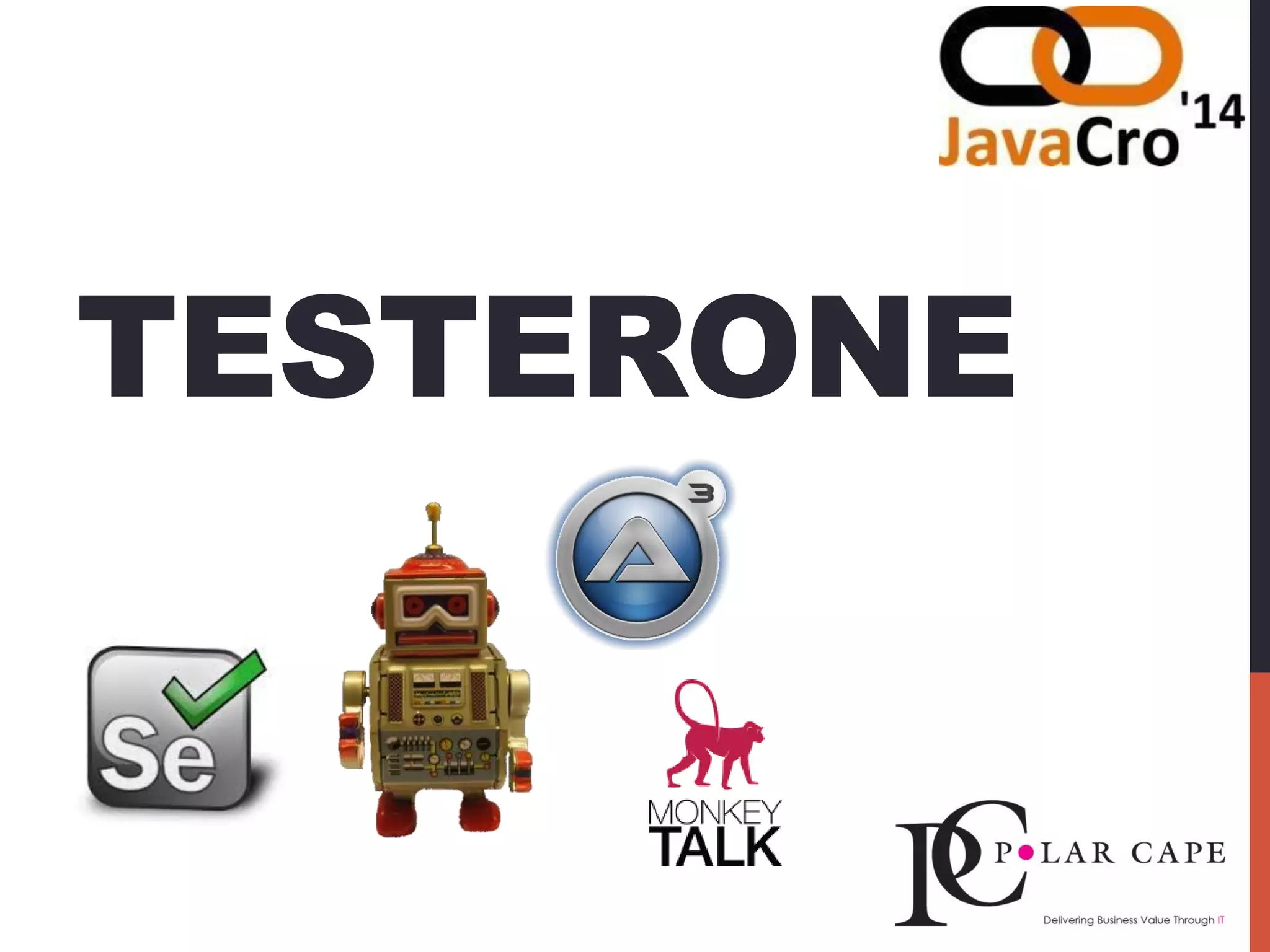 JavaCro'14 - Test Automation using RobotFramework Libraries – Stojan ...