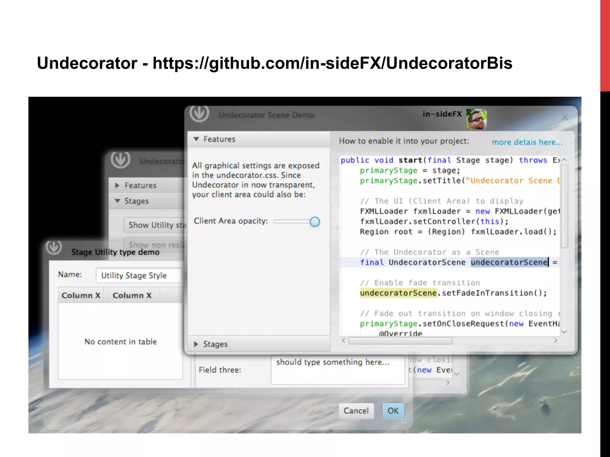 Undecorator - https://github.com/in-sideFX/UndecoratorBis
 