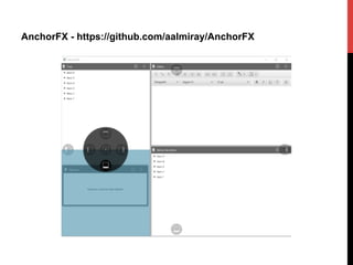 AnchorFX - https://github.com/aalmiray/AnchorFX
 