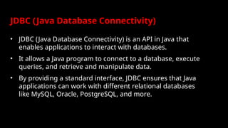 Comprehensive Overview of Java Database Connectivity (JDBC ...
